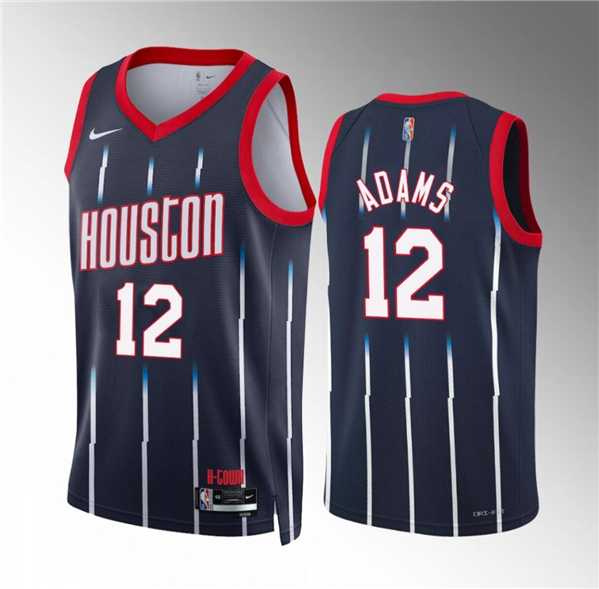 Mens Houston Rockets #12 Steven Adams Navy Classic Edition Stitched Jersey Dzhi->->NBA Jersey